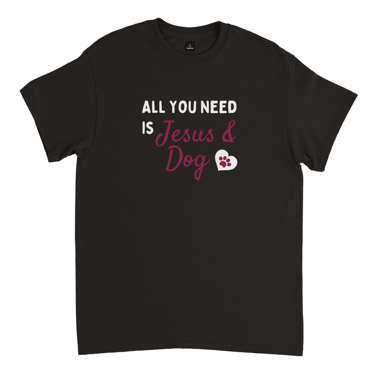 All You Need is Jesus & Dog; Heavyweight Unisex Crewneck T-shirt