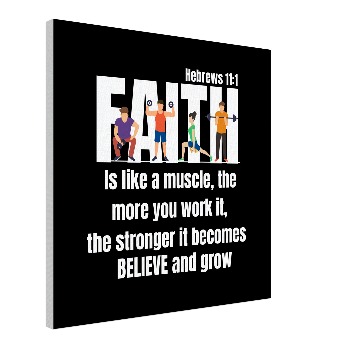 Faith Is Like: Canvas 60x60cm 24x24”vertical slim