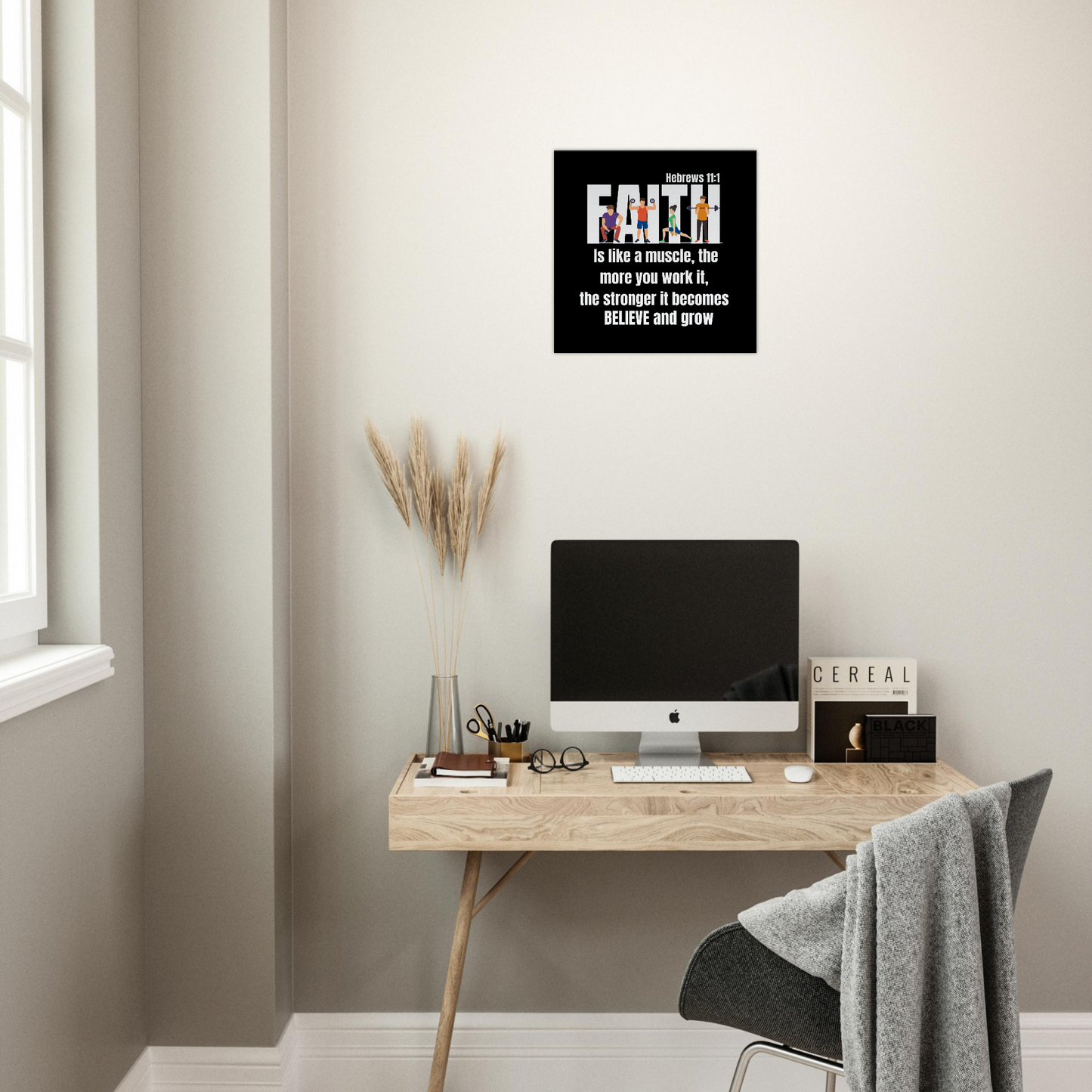 Faith Is Like: Canvas 60x60cm 24x24”vertical slim