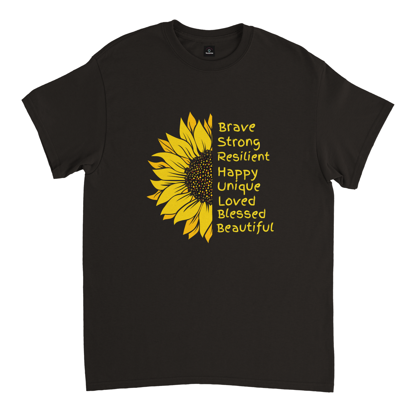 Sunflower Decree; Heavyweight Unisex Crewneck T-shirt