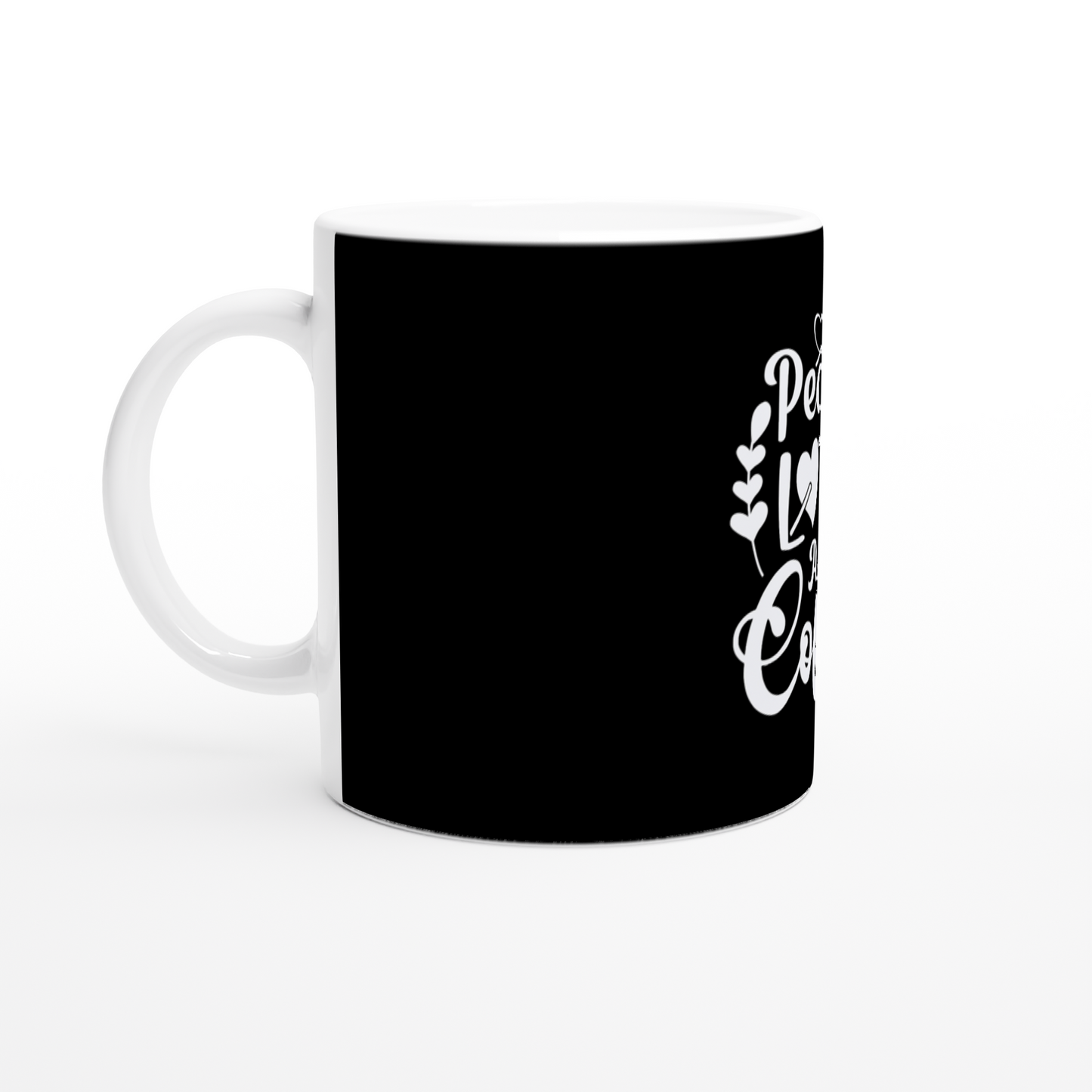 Peace, Love, and Coffee! White/Black11oz Ceramic Mug
