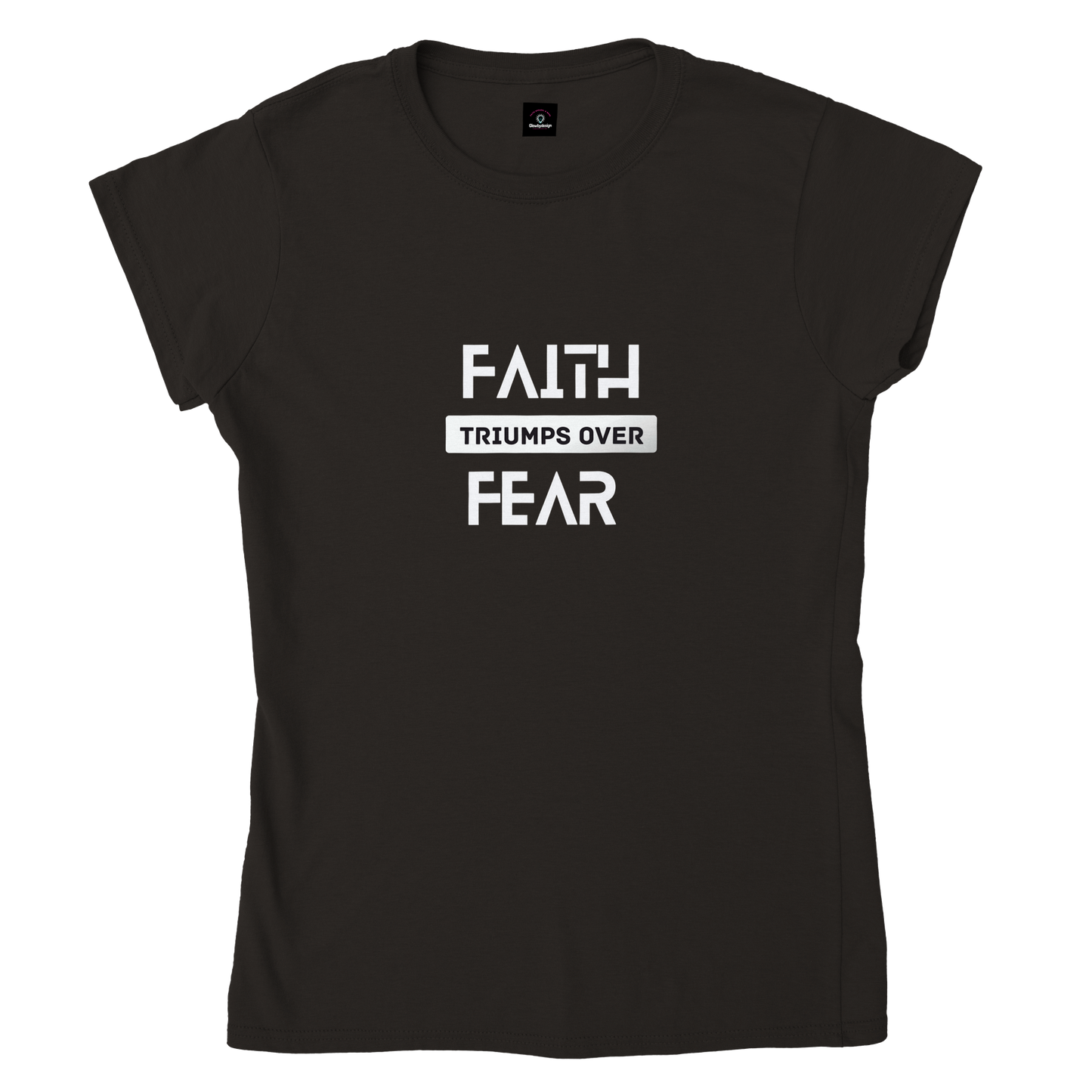 Faith Triumps jersey knit fitted tee shirt