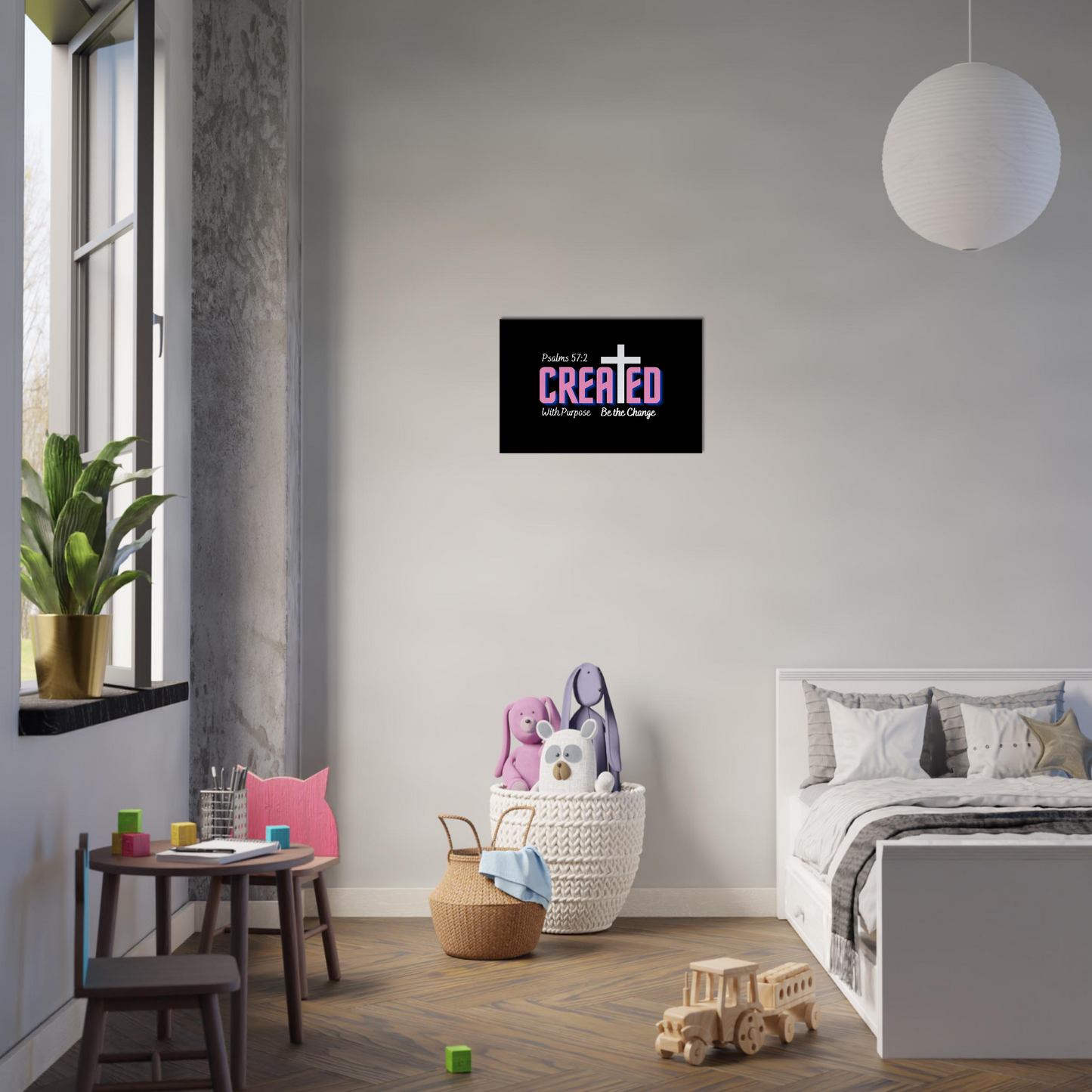 Created with Purpose, Canvas 45x60cm 18x24” horizontal slim