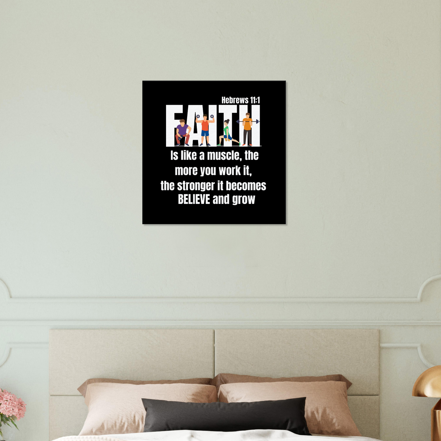 Faith Is Like: Canvas 60x60cm 24x24”vertical slim