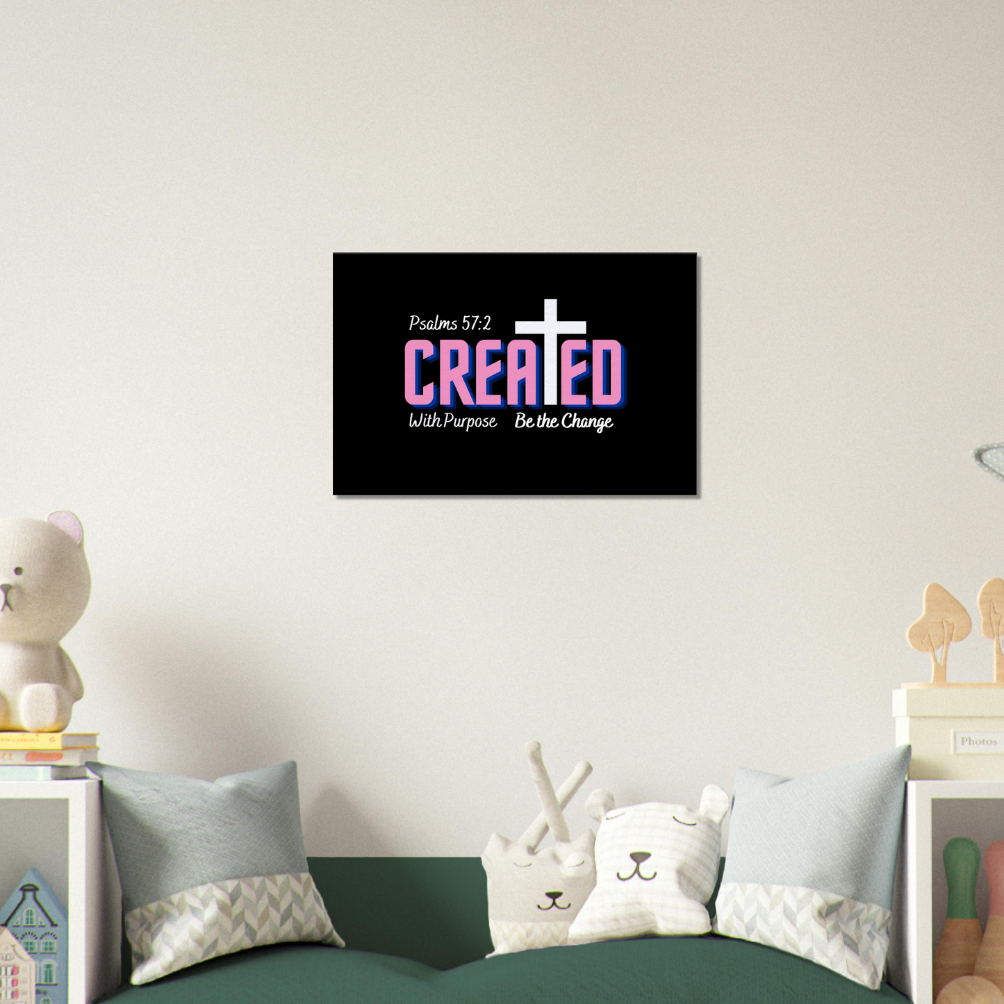 Created with Purpose, Canvas 45x60cm 18x24” horizontal slim